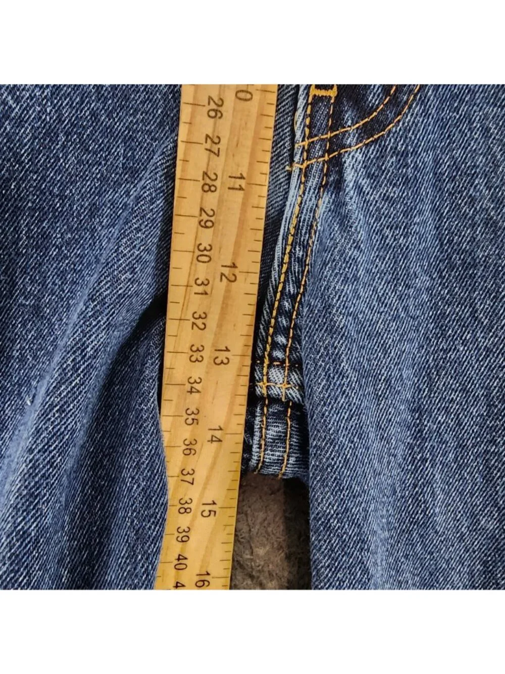 Levis Jeans Mens 42x29 550 Blue Cotton Denim Relaxed Fit Tapered Leg *Read*